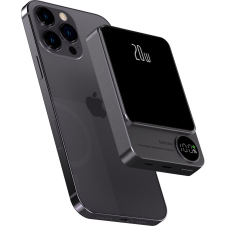 Power Bank Sans Fil Magnétique 5000mAh 20W Charge Rapide - Gris — ECO · Smarty Paris 18e